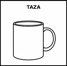 TAZA - Pictograma (blanco y negro)