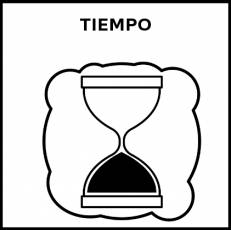 TIEMPO (CRONOLÓGICO) - Pictograma (blanco y negro)