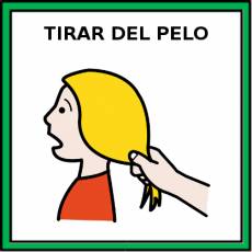 TIRAR DEL PELO - Pictograma (color)