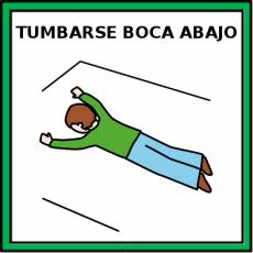 TUMBARSE BOCA ABAJO - Pictograma (color)