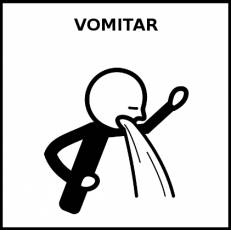 VOMITAR - Pictograma (blanco y negro)