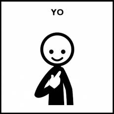 YO - Pictograma (blanco y negro)