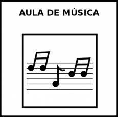 AULA DE MÚSICA - Pictograma (blanco y negro)