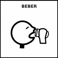BEBER - Pictograma (blanco y negro)