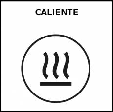 CALIENTE - Pictograma (blanco y negro)