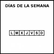 DÍAS DE LA SEMANA - Pictograma (blanco y negro)