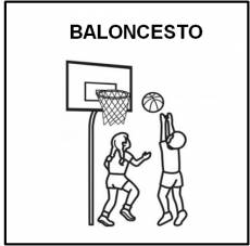 BALONCESTO - Pictograma (blanco y negro)