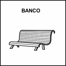 BANCO (PARA SENTARSE) - Pictograma (blanco y negro)