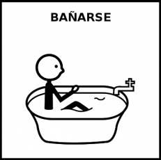 BAÑARSE - Pictograma (blanco y negro)