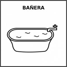 BAÑERA - Pictograma (blanco y negro)