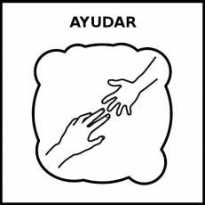 AYUDAR - Pictograma (blanco y negro)
