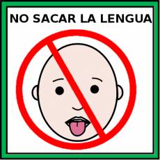 NO SACAR LA LENGUA - Pictograma (color)