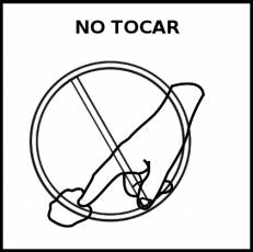 NO TOCAR - Pictograma (blanco y negro)