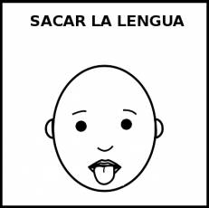 SACAR LA LENGUA - Pictograma (blanco y negro)