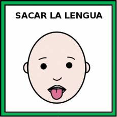 SACAR LA LENGUA - Pictograma (color)