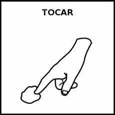 TOCAR - Pictograma (blanco y negro)