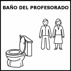 BAÑO DEL PROFESORADO - Pictograma (blanco y negro)