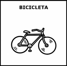 BICICLETA - Pictograma (blanco y negro)
