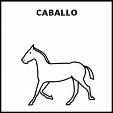 CABALLO - Pictograma (blanco y negro)
