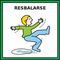 RESBALARSE - Pictograma (color)