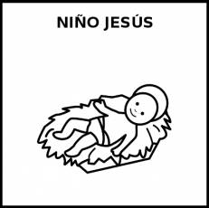 NIÑO JESÚS - Pictograma (blanco y negro)