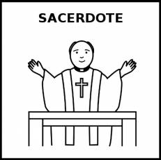 SACERDOTE - Pictograma (blanco y negro)