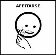 AFEITARSE - Pictograma (blanco y negro)