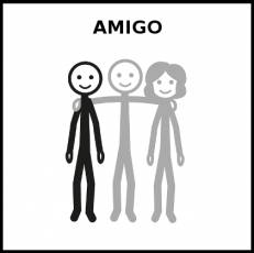 AMIGO - Pictograma (blanco y negro)