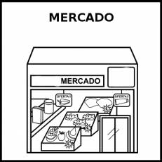 MERCADO - Pictograma (blanco y negro)