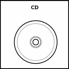 CD - Pictograma (blanco y negro)
