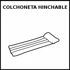 COLCHONETA HINCHABLE - Pictograma (blanco y negro)