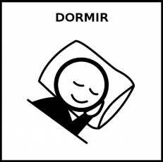 DORMIR - Pictograma (blanco y negro)