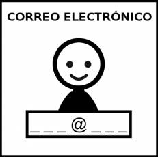 CORREO ELECTRÓNICO - Pictograma (blanco y negro)