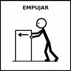 EMPUJAR - Pictograma (blanco y negro)