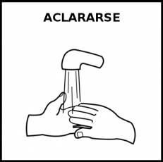 ACLARARSE (MANOS) - Pictograma (blanco y negro)