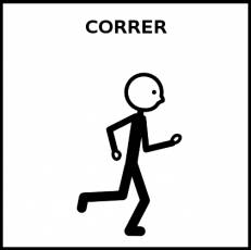 CORRER - Pictograma (blanco y negro)