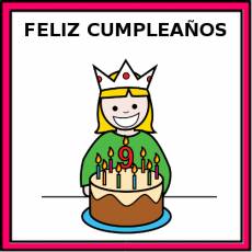 FELIZ CUMPLEAÑOS - Pictograma (color)