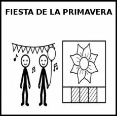 FIESTA DE LA PRIMAVERA - Pictograma (blanco y negro)