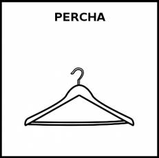 PERCHA - Pictograma (blanco y negro)