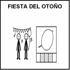 FIESTA DEL OTOÑO - Pictograma (blanco y negro)