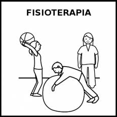 FISIOTERAPIA - Pictograma (blanco y negro)