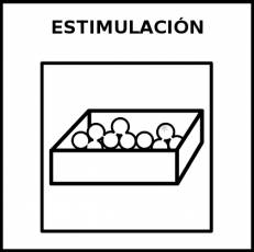 ESTIMULACIÓN - Pictograma (blanco y negro)