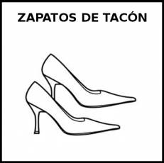ZAPATOS DE TACÓN - Pictograma (blanco y negro)