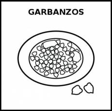 GARBANZOS (GUISO) - Pictograma (blanco y negro)