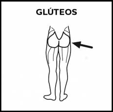 GLÚTEOS - Pictograma (blanco y negro)
