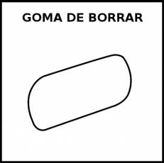 GOMA DE BORRAR - Pictograma (blanco y negro)