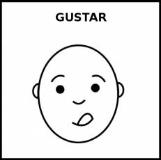 GUSTAR (SABOREAR) - Pictograma (blanco y negro)