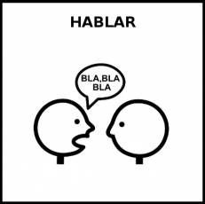 HABLAR - Pictograma (blanco y negro)
