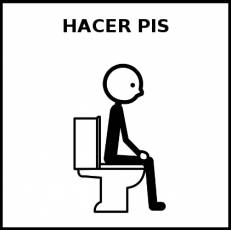 HACER PIS (NIÑA) - Pictograma (blanco y negro)