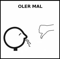 OLER MAL - Pictograma (blanco y negro)